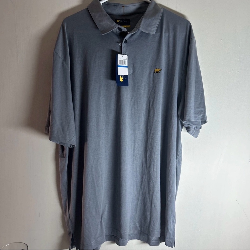New Jack Nicklaus Men's Gray Polo Shirt XL Golf Shirt Classic Style